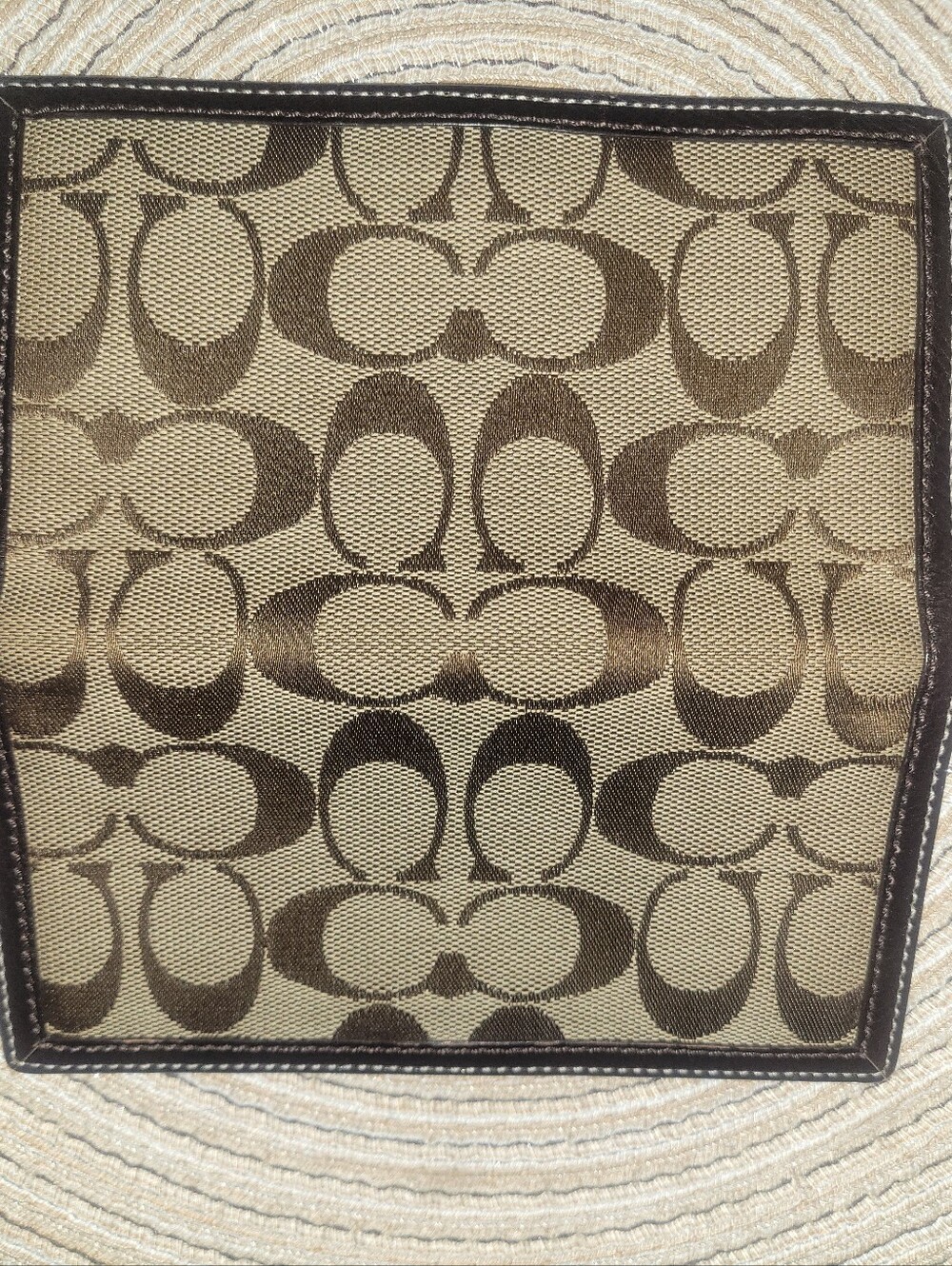 Coach Y2K Legacy Signature Stripe Trifold Wallet with Checkbook - Picture 5 of 6
